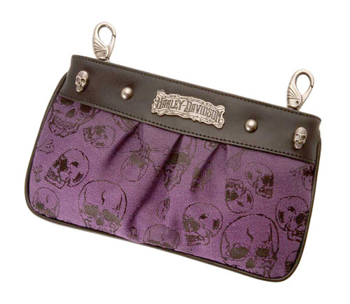 Women’s Harley Davidson Leather Purple Purse & Wristlet Set