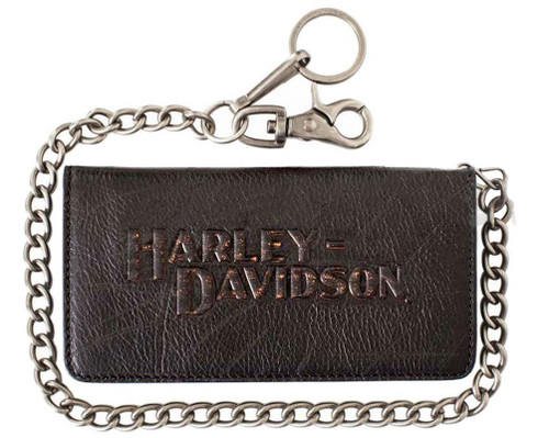 Harley-Davidson ブラックウォレットチェーン Harley-Davidson® Men's Embroidered Willie G Skull Biker