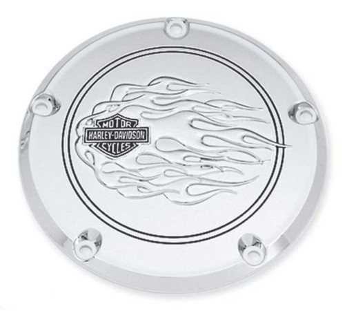 Harley-Davidson® B&S Flames Derby Cover, Fit Dyna, Softail & Etc