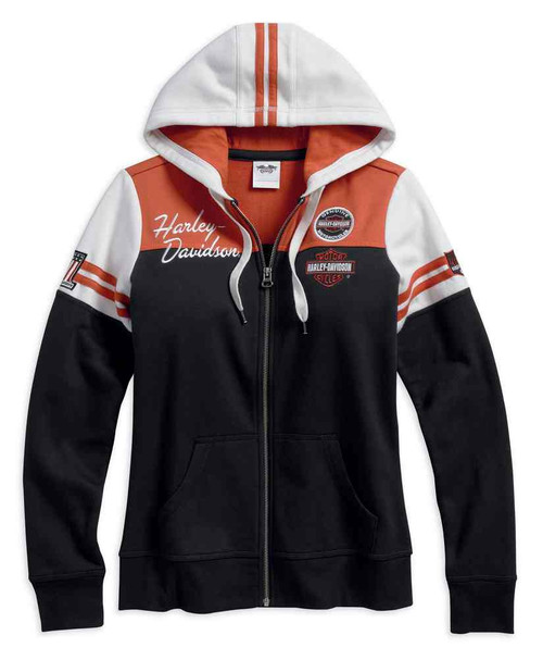 Harley-Davidson® Women's Classic Colorblocked Zippered Hoodie