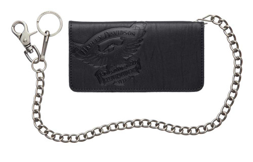 Harley-Davidson® Men's Embossed Eagle Biker Chain Leather