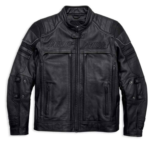 Harley-Davidson® Men's Erving Pocket System Leather Jacket, Black