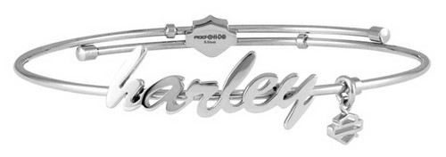 Harley-Davidson® Women's Cursive Harley Bangle Bracelet 