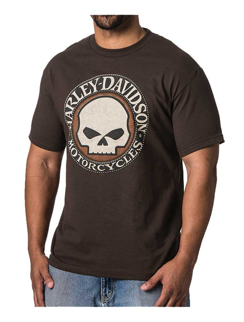 Harley-Davidson® Men's Leather Willie G Skull Short Sleeve T-Shirt ...