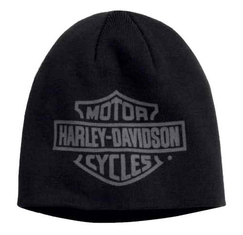Harley-Davidson® Men's Bar & Shield Logo Knit Beanie Hat, Black 97649 ...