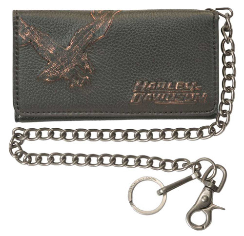 Harley-Davidson® Mens Vintage Eagle TriFold Biker Tall Leather