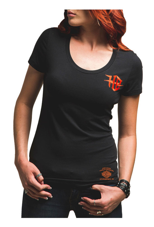 Harley-Davidson® Women's Winged Cruiser Cut-Out Short Sleeve