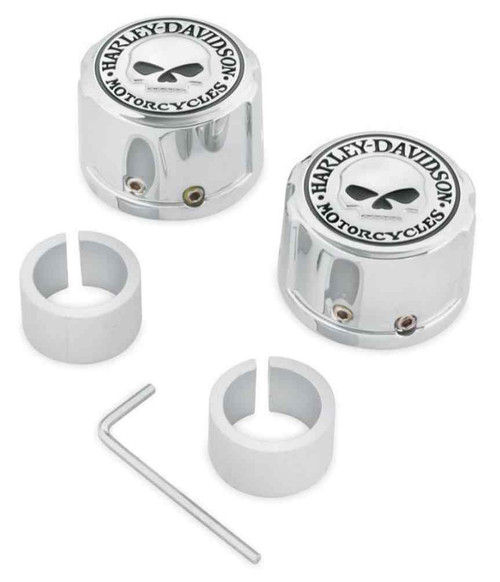 Harley-Davidson® Willie G Skull Front Axle Nut Covers