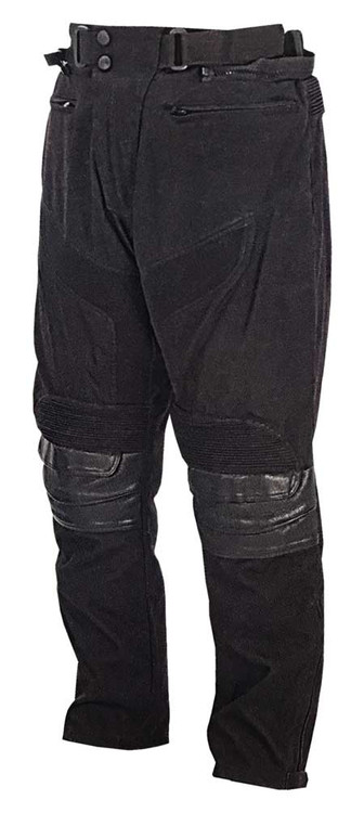 Redline Men's Black Side Angle Zip Pockets Leather Motorcycle Lined Pants  M-1550 - Wisconsin Harley-Davidson