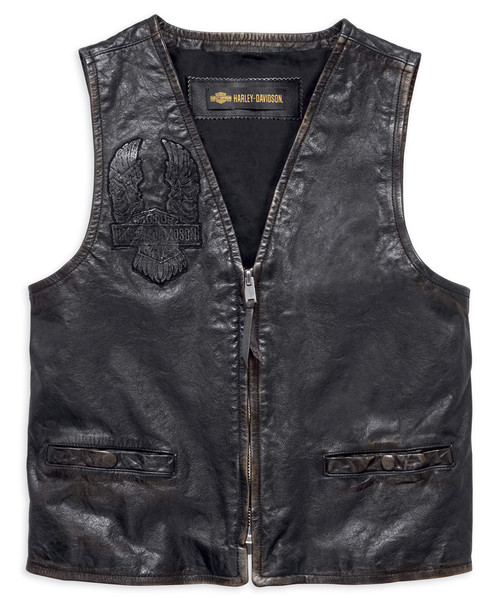 トップス 00s leather vest Harley-Davidson joker 00s Harley Davidson Owners Group Leather Vest - XL – The
