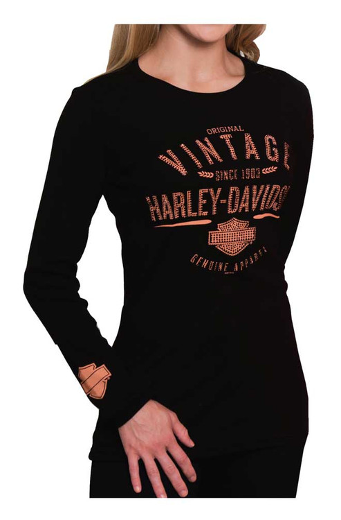 トップス HARLEY DAVIDSON longsleeve Harley-Davidson® Men's Skull Lightning Crest Graphic Long