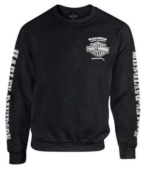 ◆Harley Davidson◆ Back logo crew neck black HH14311205 30299602b__1__63602.1734737168