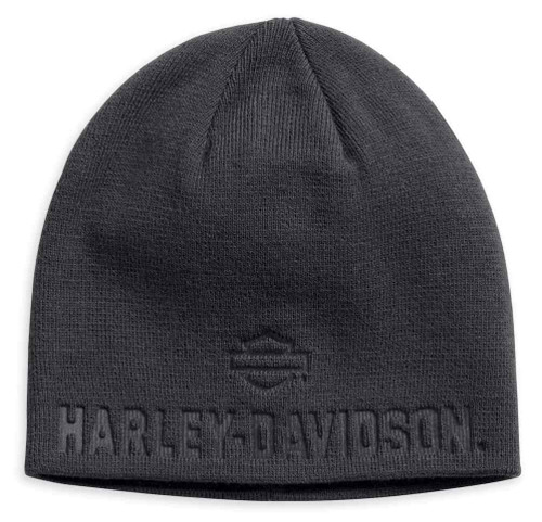 Harley-Davidson® Men's Debossed H-D Knit Beanie Hat, Asphalt 99430-18VM ...