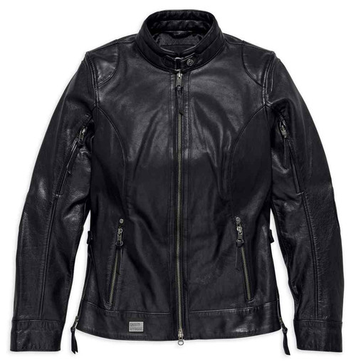 Harley-Davidson® Women's Line Stitcher Leather Jacket, Black 98031-18VW ...