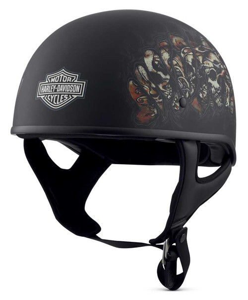 HarleyDavidson® Men's Gnashing Low Profile J01 Half Helmet, Black
