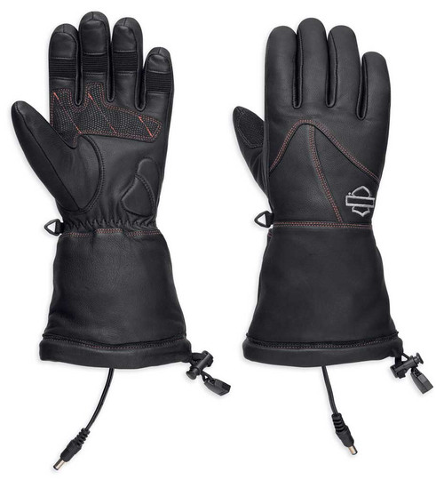 Harley-Davidson® Women's Heated BTC 12V Leather Gauntlet Gloves