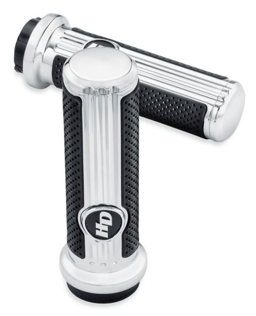 Harley-Davidson® Defiance Hand Grips - Chrome Finish, Fits XG