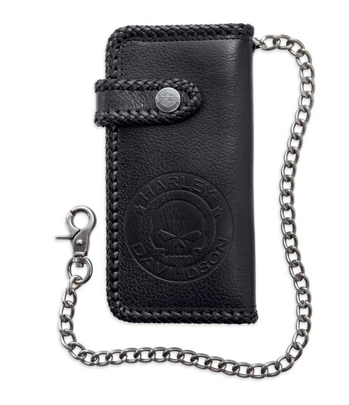HARLEY DAVIDSONウォレット Vintage 80's HARLEY DAVIDSON biker chain Tri-fold wallet USA
