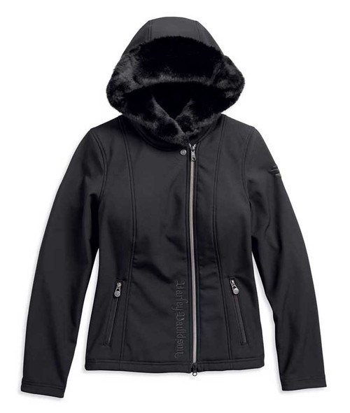 Harley-Davidson® Women's Faux Fur Lined Hooded Softshell Jacket