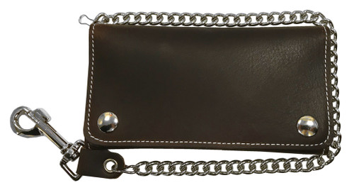 Biker Men's 7 in Premium Credit Card Tri-Fold Leather Wallet