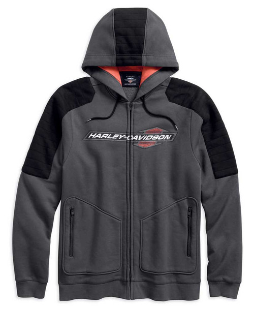 Harley-Davidson® Men's Shoulder Accent Full-Zip Long Sleeve Hoodie
