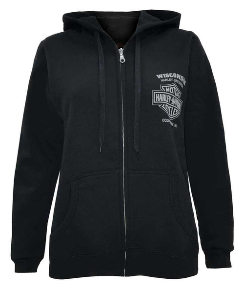 トップス Harley Davidson Full-Zip Hooded Jacket Amazon.com: Harley-Davidson Women's Roses Zip Front Hoodie