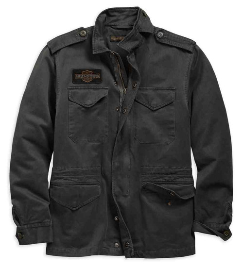 ◆Harley-Davidson ジャケット メンズ Mサイズ 11093 Harley-Davidson® Men's Logo Slim Fit Field Jacket, Black Olive