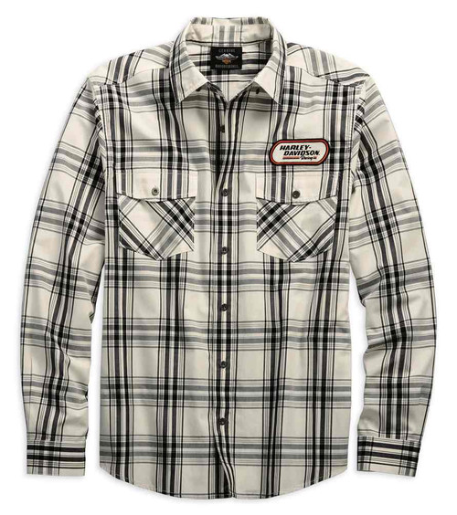 Harley Davidson® Mens H D Racing Long Sleeve Plaid Woven Shirt 99162 19vm Wisconsin Harley 