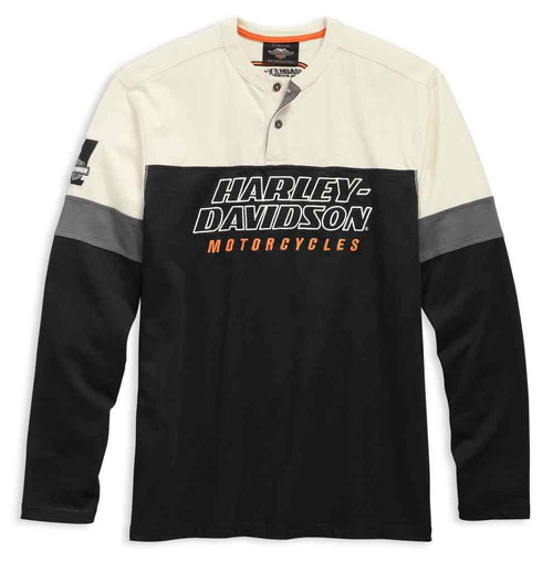 Harley-Davidson® Men's H-D Racing Long Sleeve Colorblocked Henley