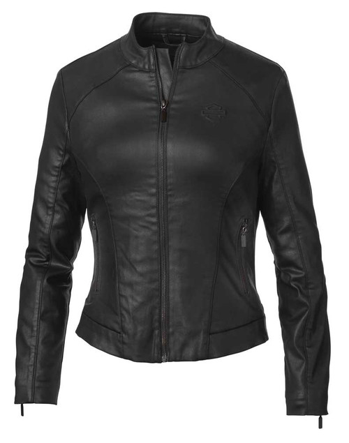 Harley-Davidson® Women's Winged Back Coated Synthetic Jacket Harley-Davidson® Women's Winged Back Coated Synthetic Jacket