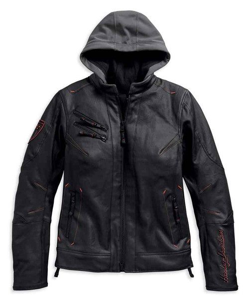 Harley-Davidson® Women's Hensal 3-IN-1 Riding Vented Jacket, Black