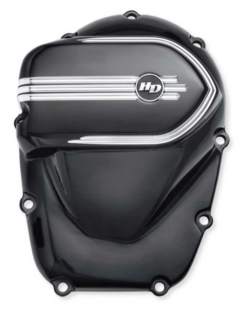 Harley-Davidson® Defiance Cam Cover, Black Anodized Machine Cut