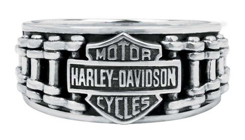 【Harley-Davidson】Modern Edge Bar & Shield シグネットリング Harley-Davidson® Men's Modern Edge Bar & Shield Signet Ring