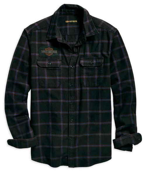 ハーレイダビッドソン Harley-Davidson® Men's High Density Slim Fit Plaid Long Sleeve
