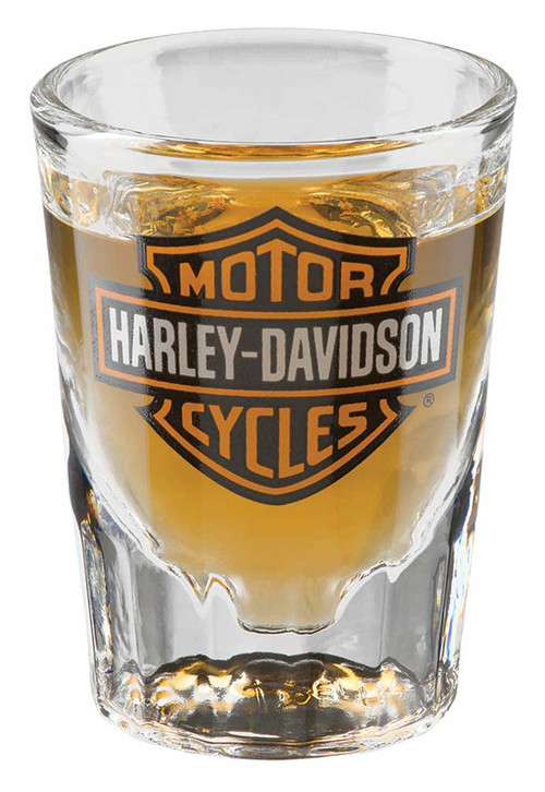 ●SZ. WIKD Harley-Davidson® Core Bar & Shield Logo Shot Glass, 2 oz