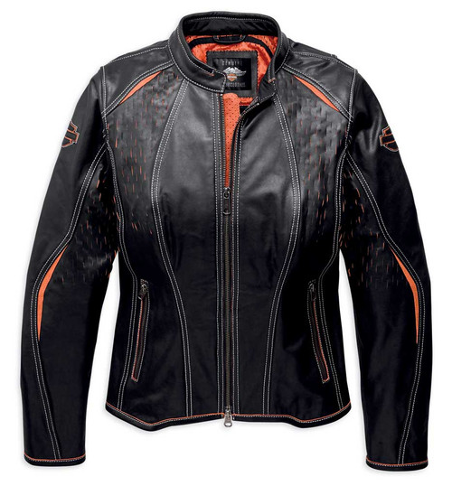 ジャケット・アウター HarleyDavidson nylon jacket fire pattern Harley Davidson Women Nylon Jacket Sz S Biker Style Fire