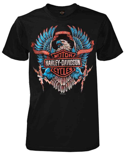 Harley-Davidson® Men's B&S Eagle Short Sleeve Crew Neck Cotton T-Shirt ...