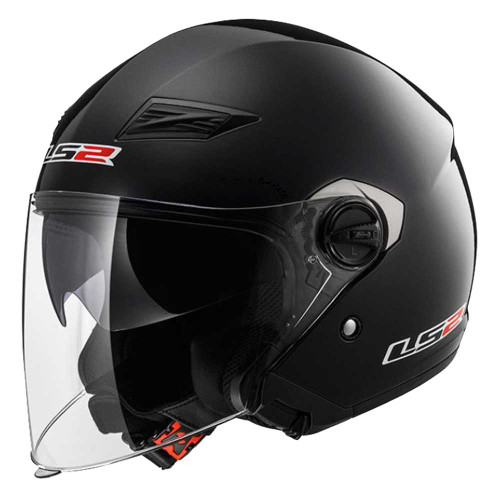 LS2 Helmets Open Face Track Motorcycle Helmet - Solid Gloss Black