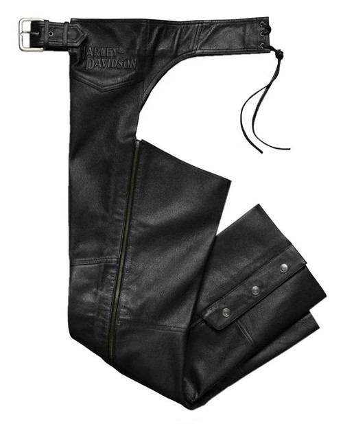 Harley-Davidson® Men's Stock II Midweight Leather Chaps - Black