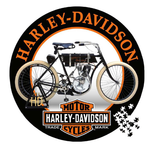 Harley-Davidson® Vintage Motorcycle Round Puzzle - 1000 Pieces