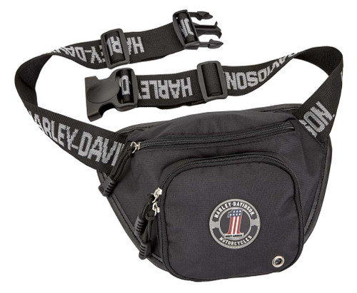 Harley-Davidson® #1 RWB Logo Belt Bag, Water-Resistant - Black