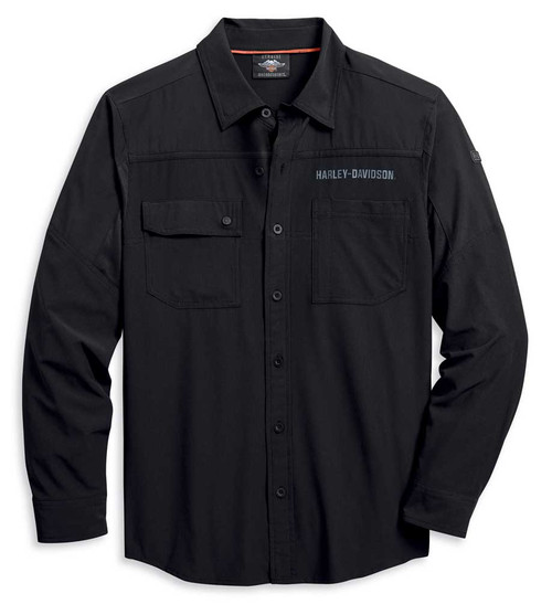 Harley-Davidson XL ブラック boneTシャツ Harley-Davidson Men's B&S Left Chest Crew-Neck Short Sleeve Cotton