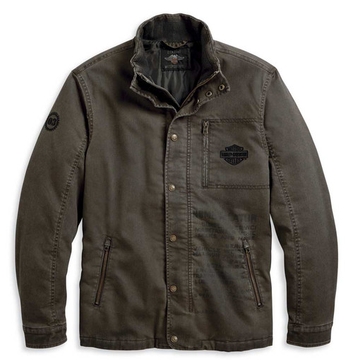 Harley-Davidson ロゴ スウェット M Harley-Davidson® Men's Lightning Crest 1/4 Zip Cadet
