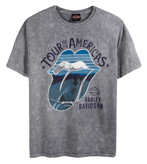 Rolling Stones & Harley Davidson Tシャツ XL Harley-Davidson Men's Rolling Stones Mash Short Sleeve Crew Tee