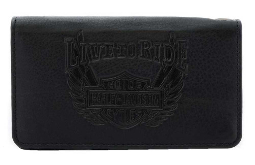 Harley-Davidson® Men's Ride Away Trucker Leather Wallet w