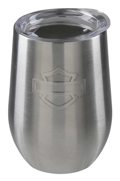 Harley-Davidson Silhouette Bar & Shield Stainless Can Cooler, Silver