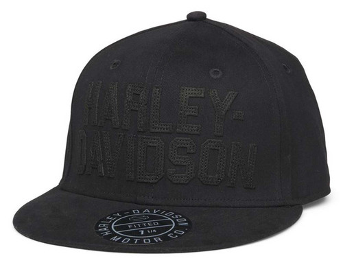 Harley-Davidson® Men's H-D Felt Block Fitted Baseball Cap - Black 99408-22VM