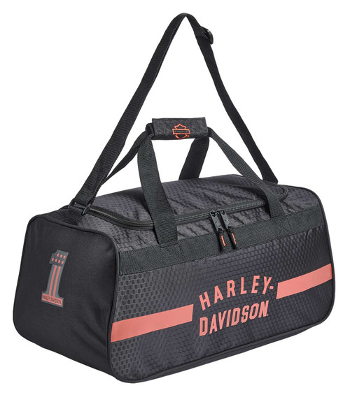 Harley-Davidson® Rust Orange #1 Logo Sports Duffel Bag w/ Shoulder