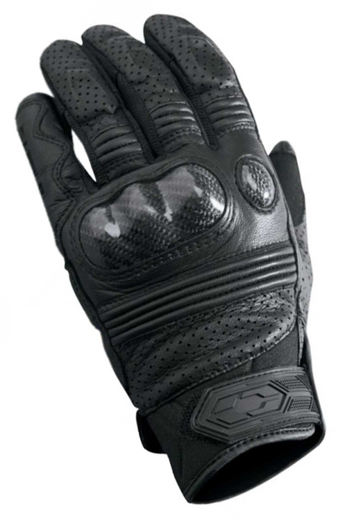 Kawasaki Armored Knuckle Motorcycle Gloves – Men’s Large, Black/Green, Mesh & Breathable