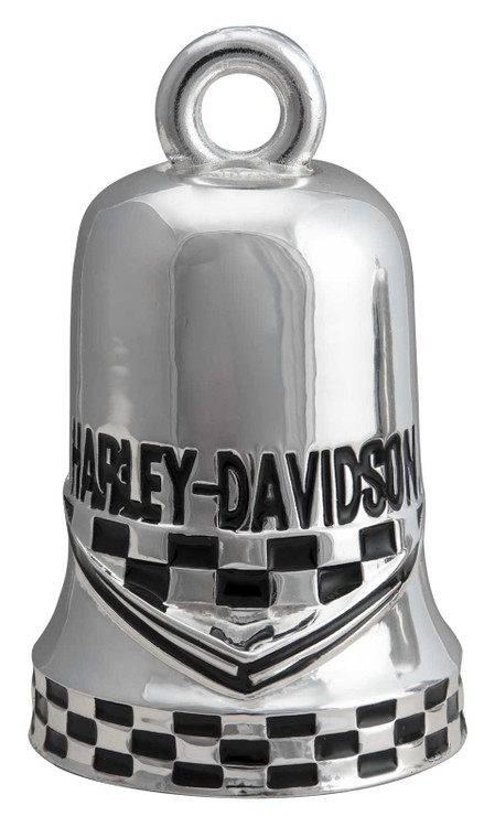Harley-Davidson® Checkered Racing Flag H-D Text Ride Bell - Silver ...